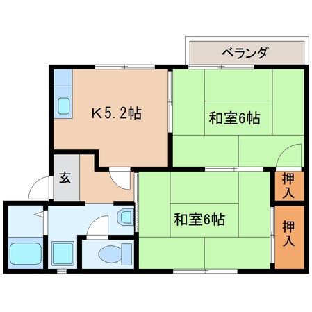 桜井駅 徒歩15分 1階の物件間取画像